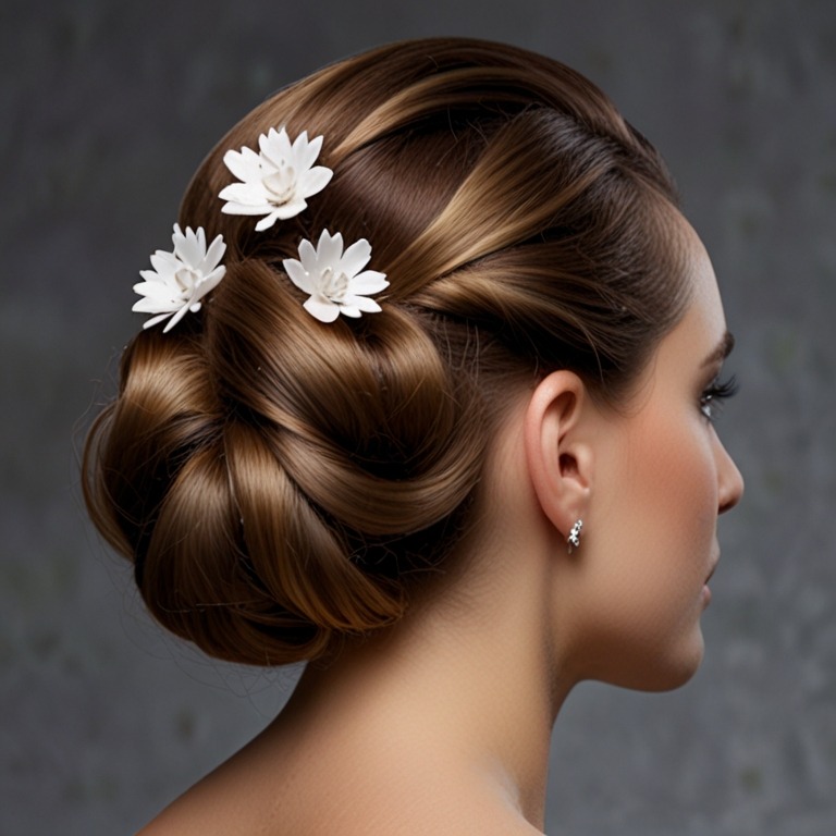 The Best Wedding Hairstyles of 2024: Trends and Inspiration 10 Default Create an image of an artistic updo hairstyle for a we 0
