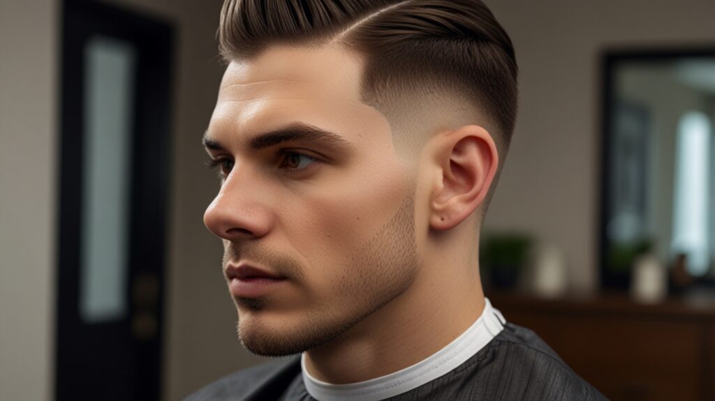 The Ultimate Guide to Burst Fade Haircuts: A Modern Look for Men 4 Leonardo Lightning XL A detailed image of a mid burst fade hai 3