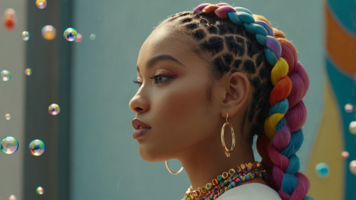 The Ultimate Guide to Bubble Braids: A Trendy Hairstyle You’ll Love 1 Leonardo Kino XL A realistic depiction of a woman with long gl 0