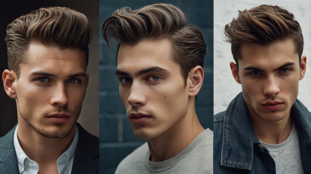 The Timeless Appeal of the Pompadour Haircut: A Complete Guide 4 Leonardo Kino XL A clean stylish collage showing four differen 2