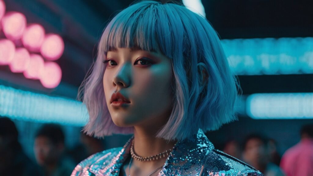 Jellyfish Haircut: The Bold and Trendy Style Making Waves in 2025 3 Leonardo Kino XL A stylish Kpop idol with a jellyfish haircut 0